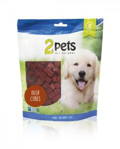 2pets Dogsnack Deer Cubes 400g