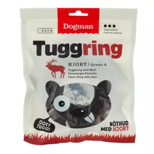Pressad tuggring med delikat kött. Passar till kräsna och känsliga hundar! Utan spannmål och tillsatt socker. Förlänger tuggtiden, tillgodoser tuggbehovet och bidrar till en sund tandhälsa.