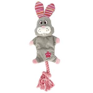 Leksak med både pip, prassel och rep. Prassel är ofta en stor favorit hos hundarna och lockar till lite extra bus.