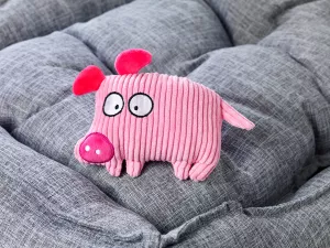 Underbar liten hundleksak i corduroy.  Lek är roligast tillsammans! Lek är också ett bra sätt att stärka bandet mellan dig och din hund. Leksaken har också ett roligt pipljud som inbjuder till rolig lek.