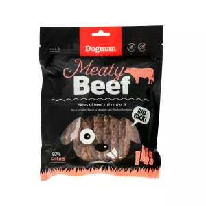 Gott, köttrikt hundsnacks, som innehåller endast anka som köttråvara. Utan tillsatt socker och utan vete. Ges till din hund som belöning eller snacks.