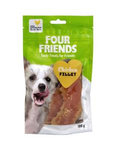 FourFriends Chicken Fillet belöningsgodis är supersmaskigt för hunden. Passar mellanstora och stora hundar. Förpackningen går att återsluta för längre hållbarhet.