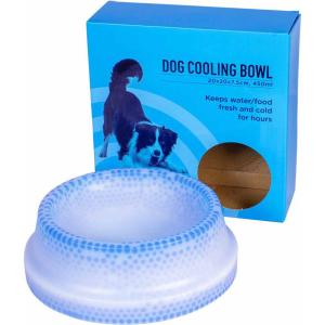 Våra husdjur älskar att dricka gott kallt vatten från sina skålar. Denna kylskål som innehåller gelepärlor är den perfekta lösningen för att tillhandahålla kallt vatten och behålla den kalla temperaturen i timmar.