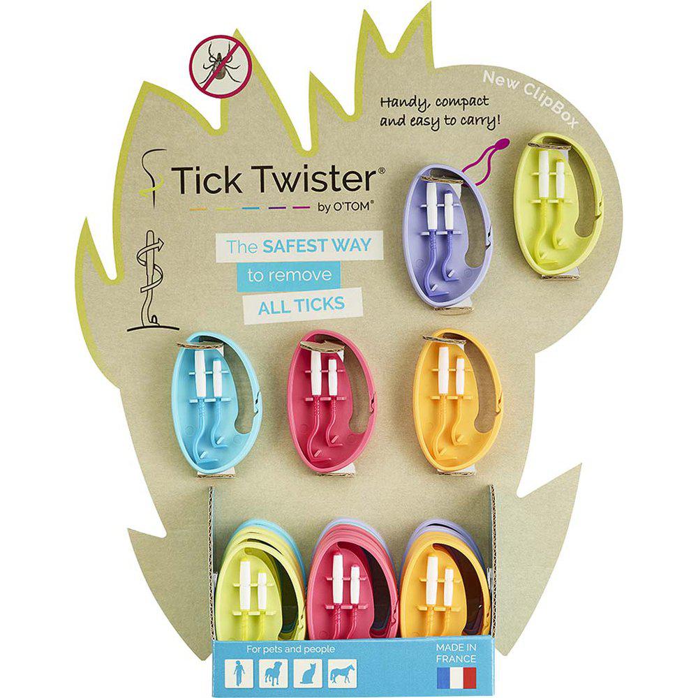 Den unika och geniala Tick Twister fästingborttagaren finns nu med en liten förvaringshållare/clipbox
