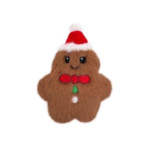 KONG Snuzzles Mini Gingerbread är perfekt för små hundar som älskar stora ljud! Denna lilla och fylliga leksakspepparkaka är perfekt för att gnissla, bära och mysa under julen.