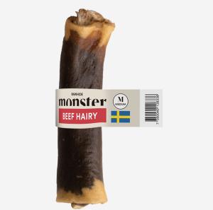 Monster Rawhide Beef Hairy. Tuggben med 100% nöthud. Varsamt handgjorda i Sverige till ren perfektion. Helt utan blekmedel och tillsatser (eller andra konstigheter). Hårresande bra för matsmältningen.