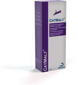 Dechra kattmalt bidrar till att eliminera hårbollar hos katter.