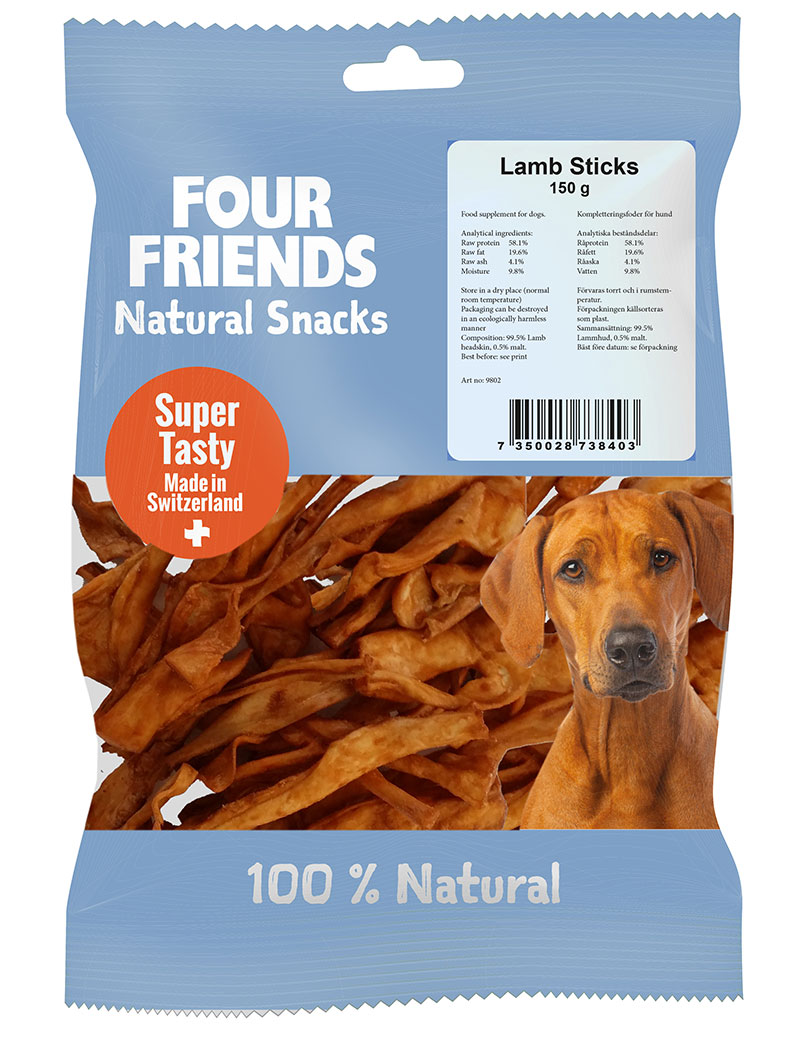 FourFriends Natural Snacks Lamb Sticks