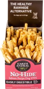 No-Hide Salmon Stix är naturligt och lättsmält. Utan konstgjorda tillsatser och kemikalier är No-Hide det perfekta valet för den medvetna husdjursägaren. Den naturliga sammansättningen garanterar en säker tuggupplevelse för hunden.