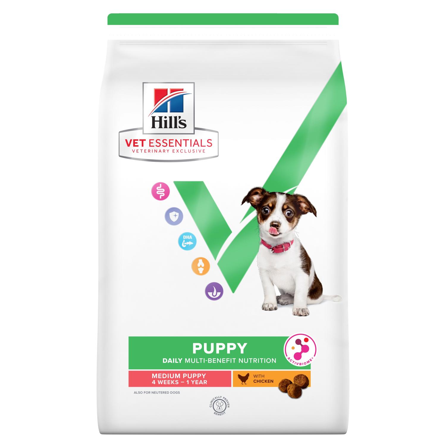 hills multibenefit puppy medium torrfoder med smak av kyckling