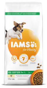 IAMS for Vitality för hundar av små och medelstora raser är ett komplett och balanserat helfoder med expertnäring som din hund kan njuta och må bra av.