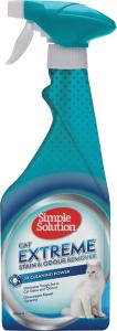 Simple Solution Extreme Stain & Odour Remover for Cats en kraftfull och effektiv lösning för att ta bort fläckar och lukt orsakade av hundfläckar som urin, avföring och kräkningar.
