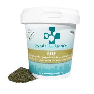 Svenska DjurApotekets Kelp är ett kompletteringsfoder, som bidrar med vitaminer, mineraler, aminosyror för djurets allmänna hälsa och välbefinnande.
