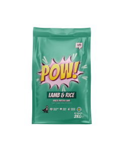 POW! Adult lamb & rice är ett komplett helfoder med populära POWer-proteinet lamm, toppat med superingredienser