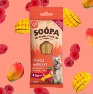 Soopa Dental Sticks är en allergivänlig spannmålsfri sticks för hunden som älskar att tugga. Tillverkade med 100% naturliga ingredienser av human kvalitet. De hjälper till att hålla din hunds tänder rena och förbättrar andedräkten