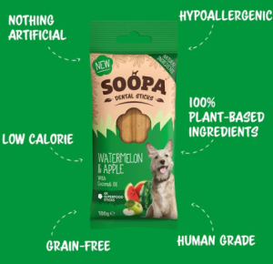 Soopa Healthy sticks är spannmålsfria, allergivänliga och tillverkade av naturliga ingredienser av humankvalitet. De hjälper till att hålla din hunds tänder rena och förbättrar andedräkten.