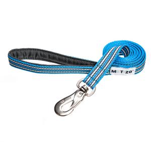 180 cm antiglid- och reflexkoppel med fodrat handtag
