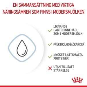 mjölknäring som lämpar sig för valpar från födseln till avvänjning. (0-2mån) Innehåller viktiga näringsämnen för att bidra till att stödja immunförsvaret och är mycket lättsmält.