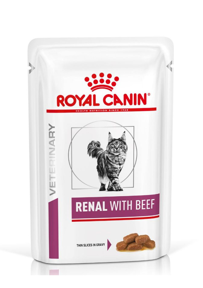 Royal Canin Veterinary Diet Cat Renal Beef Wet 12x85g