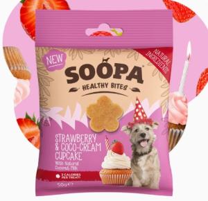 Soopa Bites Strawberry & Coco-Cream Cupcake
