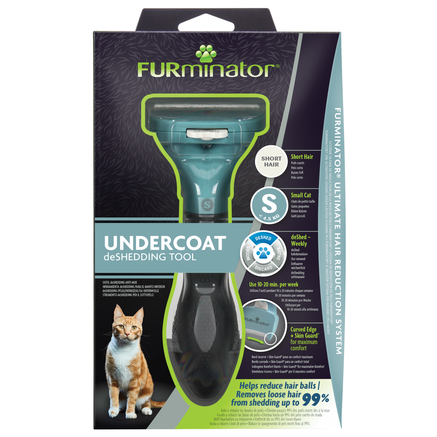 FURminator Undercoat deShedding Tool Small Cat Short Hair