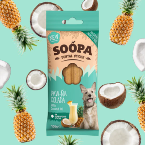 Soopa Healthy sticks är spannmålsfria, allergivänliga och tillverkade av naturliga ingredienser av humankvalitet. De hjälper till att hålla din hunds tänder rena och förbättrar andedräkten.