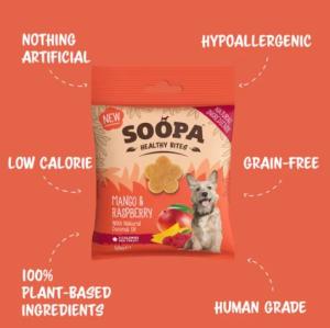 Soopa Healthy Bites är spannmålsfria, allergivänliga och tillverkade av naturliga ingredienser av humankvalitet. De hjälper till att hålla din hunds tänder rena och förbättrar andedräkten.
