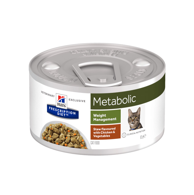 Hill's Prescription Diet Metabolic Stew kattfoder Grönsaker och Kyckling 24x82g