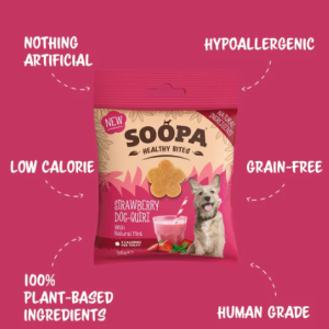 Soopa Healthy bites  är spannmålsfria, allergivänliga och tillverkade av naturliga ingredienser av humankvalitet. De hjälper till att hålla din hunds tänder rena och förbättrar andedräkten.