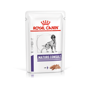 Royal Canin Veterinary Diets Health Mature Consult är ett helfoder för äldre hundar. Ett smakligt våtfoder med flera hälsofördelar.