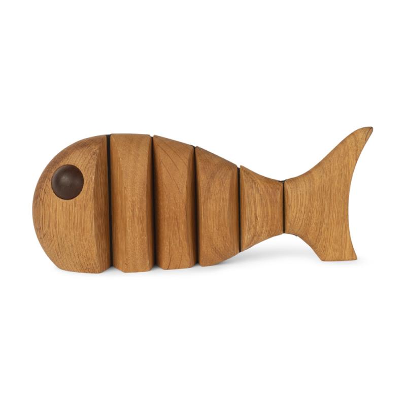 Spring Copenhagen The Wood Fish Träfigur Ek Small 18cm