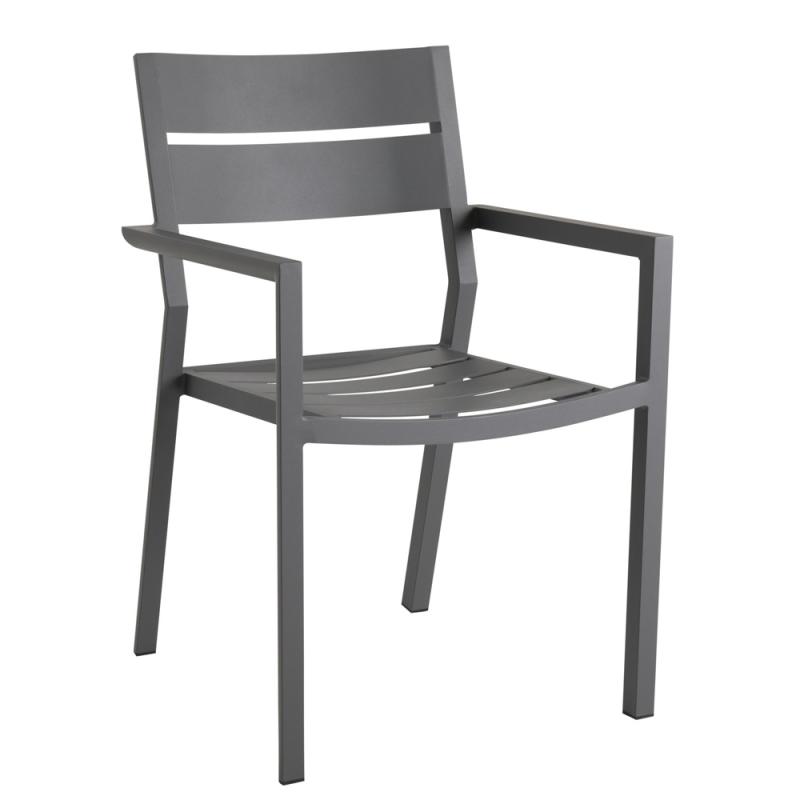 Brafab Delia Karmstol/Stapelstol Antracit Aluminium