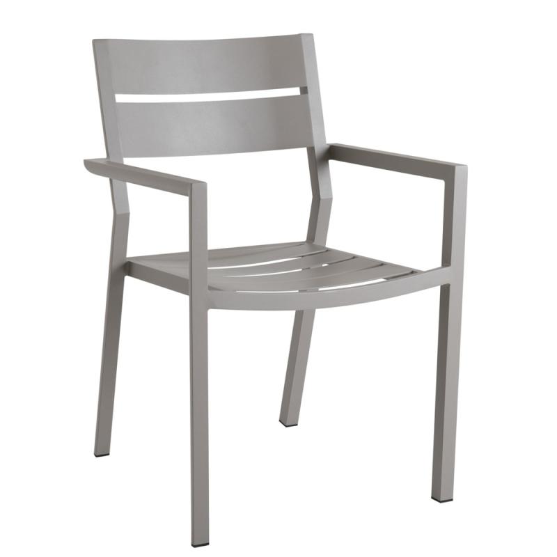 Brafab Delia Karmstol/Stapelstol Khaki Aluminium