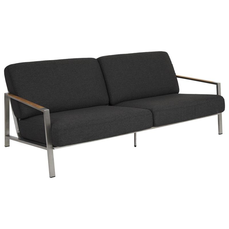 Brafab Naos 2,5-Sits Soffa Rostfritt Stål/Nearly Black