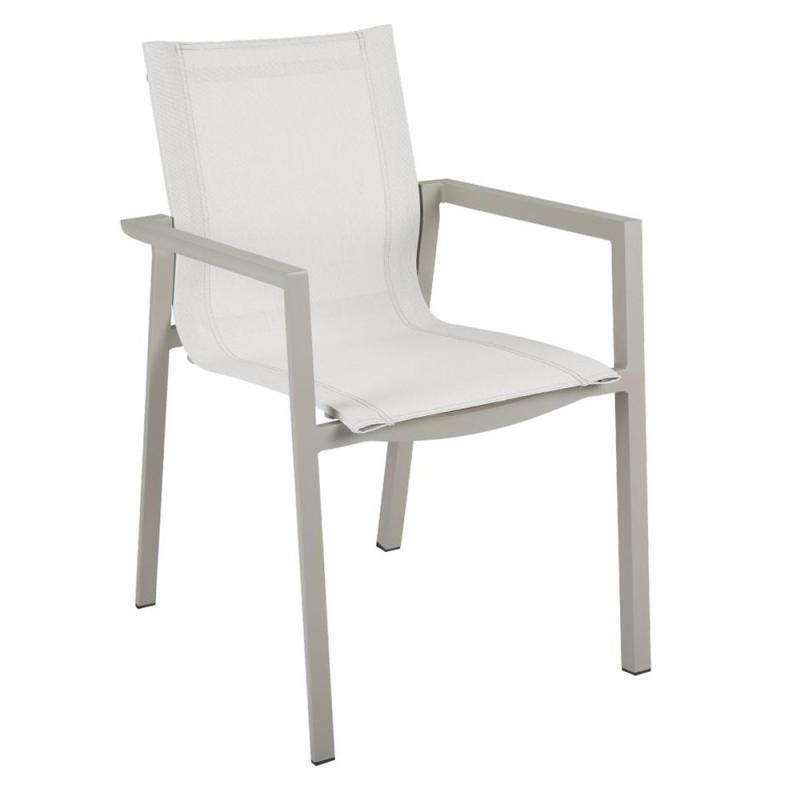Brafab Delia Karmstol Khaki/Offwhite Textilene