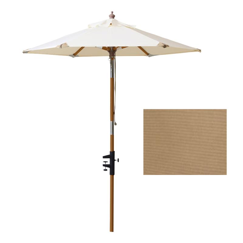 Cinas Balkongparasoll Ø1,8m Khaki med Tilt Pinne i Teaklook