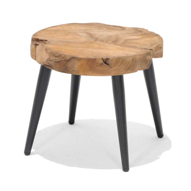 House & Garden Blora Sidobord/Pall Teak/Aluminium