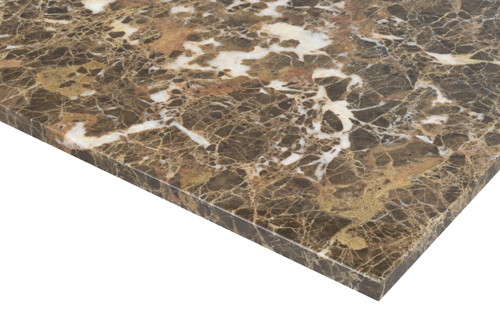 Rowico Brooksville Soffbord kvadrat 90x90cm brun marmor/vitpigment ek