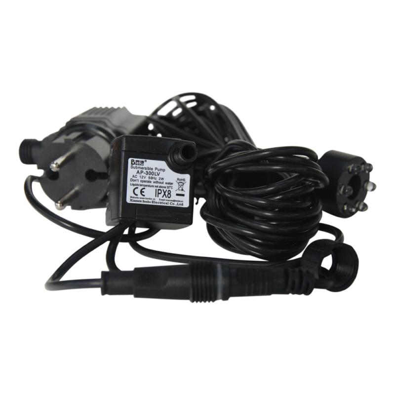 Mr Fredrik Pump till Grodfontän 0150 L/Tim 12 Volt och Lampa