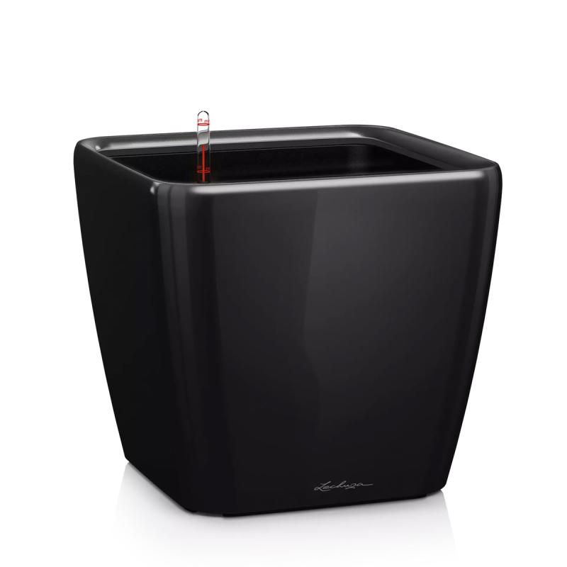 Lechuza Quadro 43 Premium Självbevattningskruka Black High-Gloss