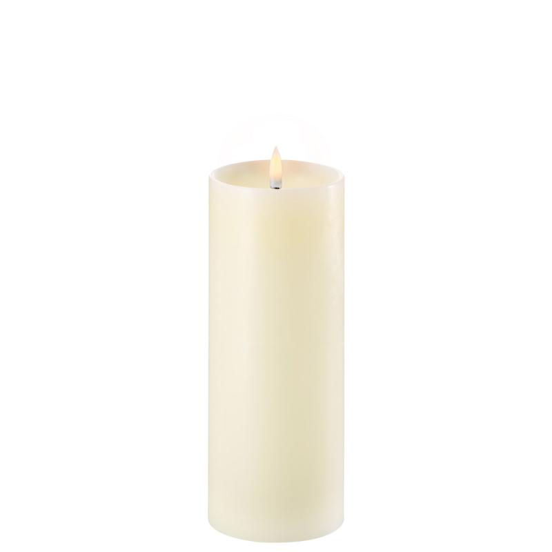 Uyuni Lighting Premium Led-Ljus Pelarljus med Kant Ivory 7,8 x 20,3 cm