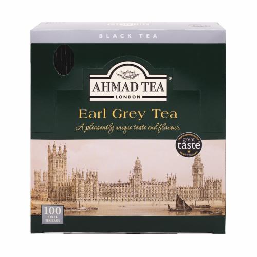 AHMAD TEA Earl Grey (foil, 100 tepåsar)