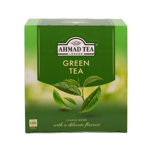 AHMAD TEA Green Tea Pure (foil, 100 tepåsar)