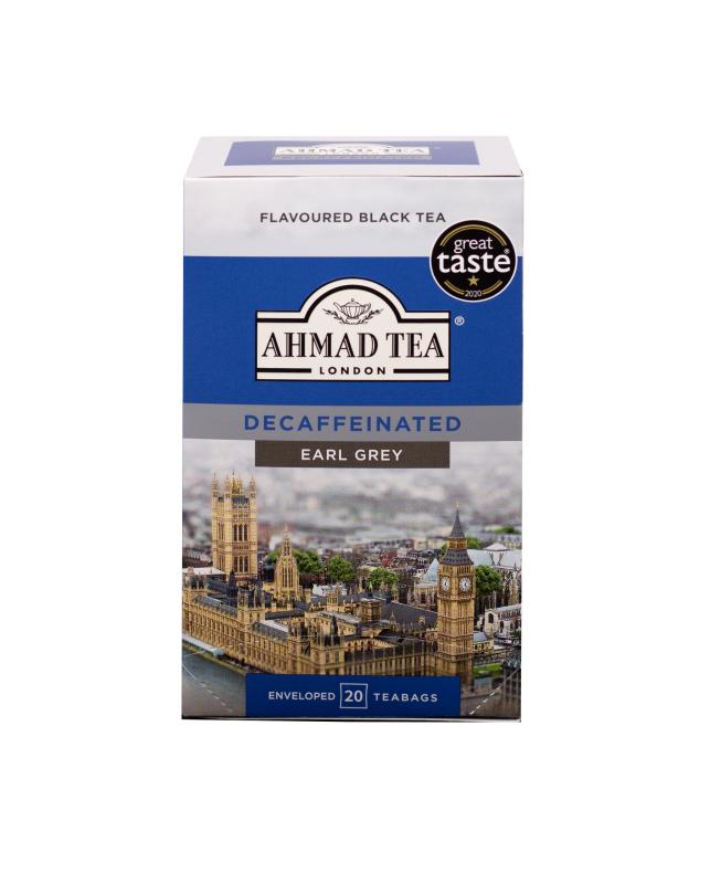 AHMAD TEA Earl Grey (koffeinfritt, 20 tepåsar)