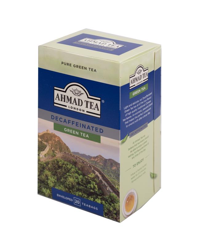 AHMAD TEA Green Tea (koffeinfritt, 20 tepåsar)