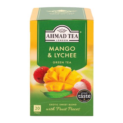 AHMAD TEA Mango & Lychee Green Tea (20 tepåsar)