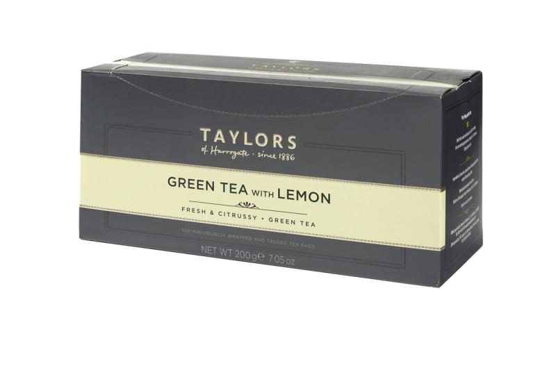 Taylors of Harrogate Green Tea with Lemon - 100 Wrapped Tea Bags