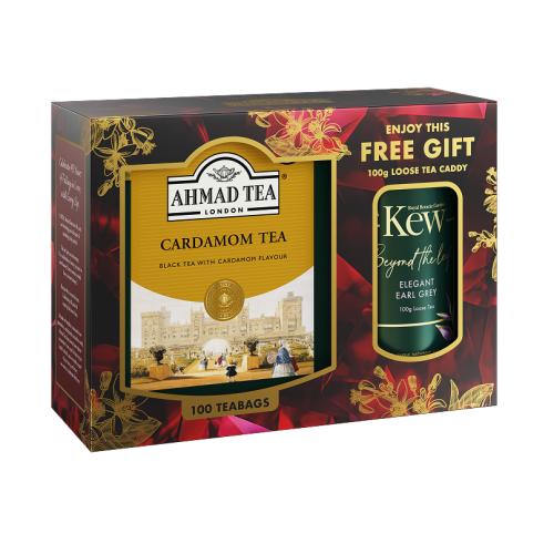 AHMAD TEA 100 Tagged t/b Cardamom + 100g KEW Elegant Earl Grey