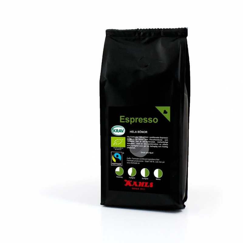 Espresso Fairtrade&KRAV 250g Helt Kaffe
