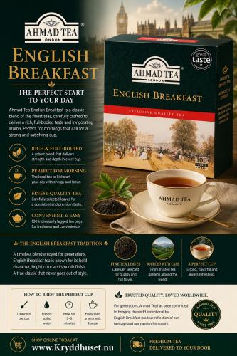 Ahmad Tea English Breakfast 100-pack